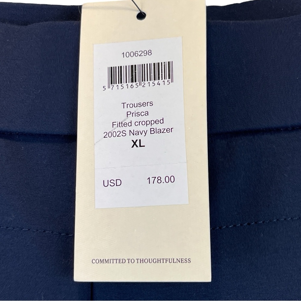 NEW Masai Copenhagen Prisca Ponte Wide Leg Trousers in Navy Blue Blazer XL NWT - Picture 10 of 13